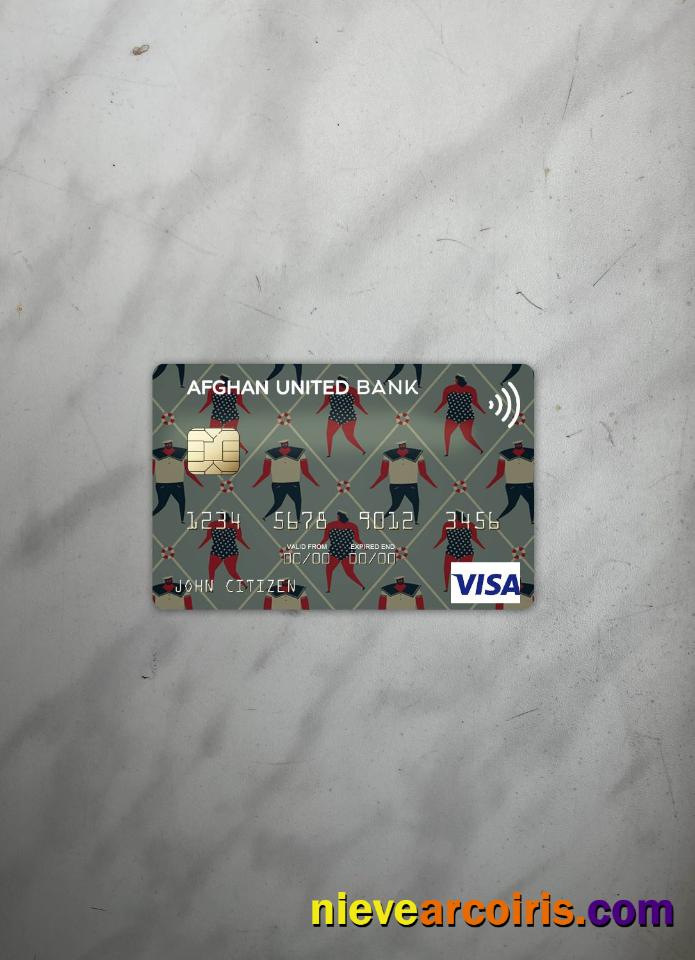 Afghanistan Afghan United Bank visa card photolook